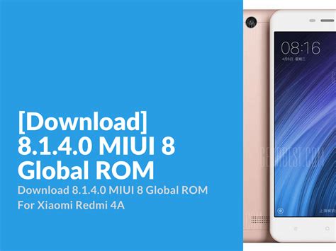 Redmi 4A Global MIUI V8.1.4.0.MCCMIDI Update 